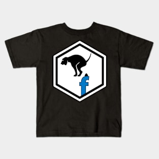 Facebook and trash !!! White and black version Kids T-Shirt